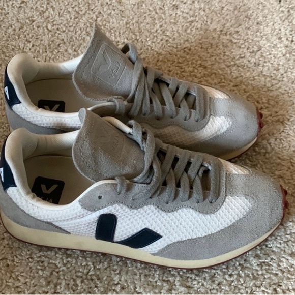 Veja White and Blue Casual Shoes - Picture 3 of 4